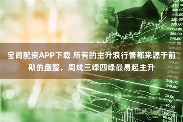 宝尚配资APP下载 所有的主升浪行情都来源于前期的盘整，周线三绿四绿最易起主升